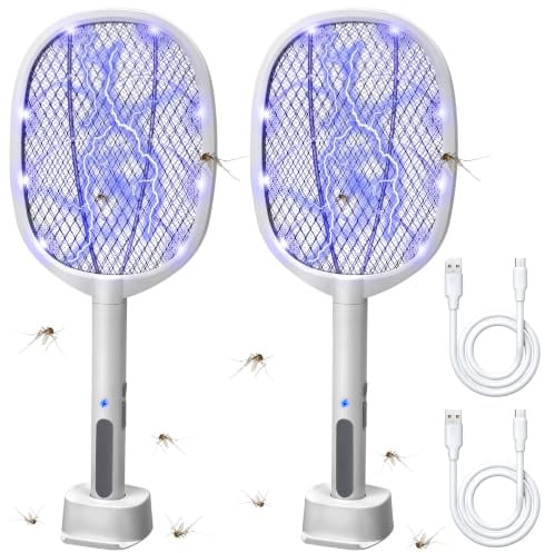 Lulu Home 2-in-1 Electric Bug Zapper Racket, 2 Packs