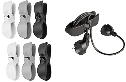 TSQZE Kabelwickler Kabel Organizer Kabelaufwickler Kabelwickler Für Geräte Für Küchengeräte Kabelaufwicklung Selbstklebend Kabelführung Vielzweck Kabelclips (6 Stück)