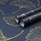 Yomshi Papier peint autocollant en vinyle amovible pour décoration murale et meubles - Motif feuille de ginkgo bleu foncé - 44 cm x 3 m