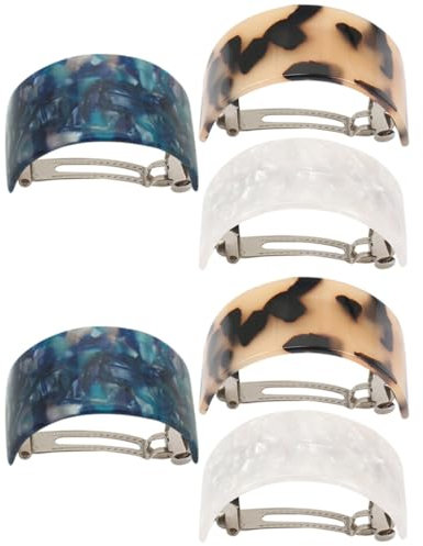 Beaupretty 6 Pièces Pinces à Cheveux Barrettes Françaises Pince à Cheveux Élégante Pince Ressort Pour Queue De Cheval De Printemps Aux Femmes Demi-cercle Clip Demi-rond