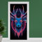 Finest Folia Türfolie 90x200 cm Türtapete Türposter Folie für Tür Wohnzimmer Kinderzimmer Küche Türaufkleber Bad Aufkleber selbstklebend TF03 (21 Neon Hirsch)