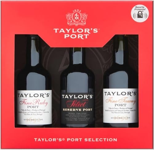 Red Wine Port Selection for Gifts - Fine Ruby 5cl, Select Reserve 5cl & Fine Tawny Port 5cl Miniature Alcohol Bottles. Wine Gift Set for Christmas Gifts, Stocking Fillers, Birthday Gifts for Women