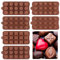 Cozlly 6 PCS Moules à Chocolat en Silicone, Moule Chocolat Moule à Chocolat à 15 Trous Bonbons Moule Gelée Moule, Antiadhésif Moule Silicone Chocolat moule pour chocolat, Gelée, Bonbons, Glaçons