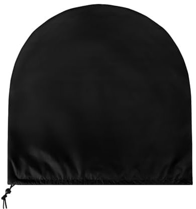 SCRAWLGOD Black Industrial Fan Cover, Waterproof & Dustproof Floor Fan Dust Cover for 18-20 Drum Fan, Heavy Duty Indoor & Outdoor Floor Fans Drawstring Cover