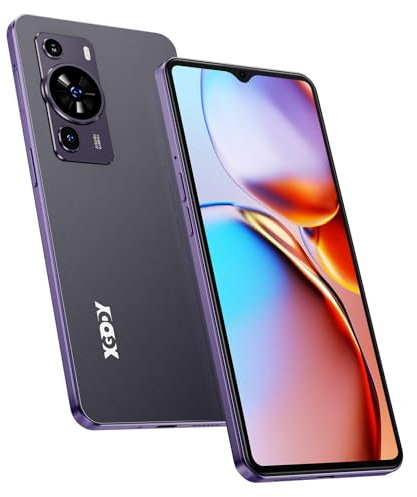 XGODY Mate 50 Handy Ohne Vertrag, Android 10 Smartphone mit 4500mAh und 6.6'' Display, Handy Günstig 5+18MP 4G Dual SIM Octa Core, 3GB+32GB 256GB Erweiterung, Face ID Type-C-Anschluss(Dunkelviolett)