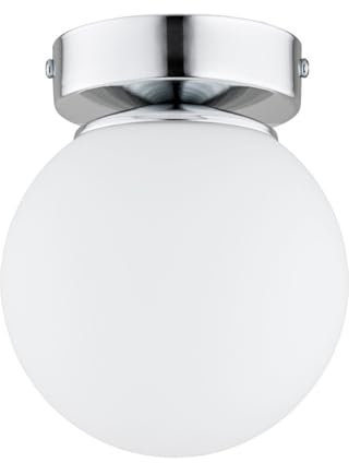 KAR LIGHTING Deckenleuchte 1-flammig aus Stahl & Glas | Deckenlampe E27 in Chrom für Wohn-, Ess- & Arbeitszimmer | Modernes Design & LED-kompatibel