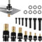 7 Stücke Handnietwerkzeug Set, Nietmutternzange Set für M3, M4, M5, M6, M8, M10, M12, Manuelle Nietmutternwerkzeuge für die Montage von, Nietwerkzeug, Manuelle Nietmaschine Zubehör