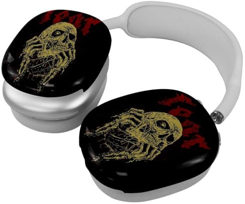 Schutzhülle für AirPods Max Kopfhörer, 2 Paar Anti-Kratz-Ohrmuscheln Abdeckung für AirPod Max, Zubehör Schutzhülle - Horro Metal Skull Death