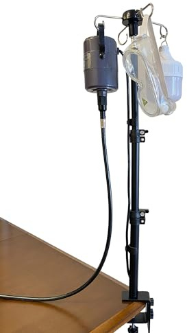 UISKOOPW Rotary Tool Hanger Flex Shaft Accessories Holder Stand Compatible with Foredom Dremel Grobet Tools,Height Adjustable Rotary Motor Mount with Table Clamp(28inchs)