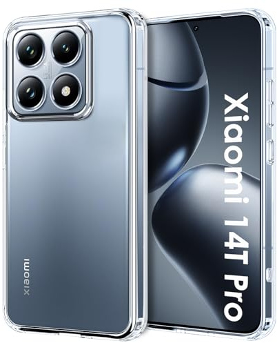 ICEDIO Ultra Clear TPU hülle für Xiaomi 14T Pro 5G 6.67″(2024) | Kristallklar, Vergilbungsfrei, Elastisches TPU, Luftpolster-Ecken, Erhöhter Kamerarahmen, Passgenaue Aussparungen