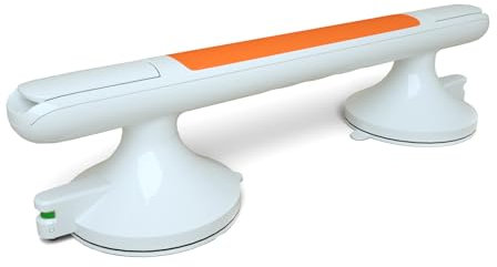 Mannicix Poignée de Douche, Ventouse de Poignée Douche, Sans Perçage Barres d'appui pour Salle de Bain, Poignee Securite Salle de Bain pour Personnes Âgées, Handicapés