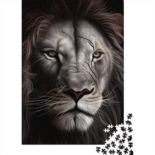 Löwen Puzzle 1000 Teile Schwarz Weiß Erwachsene Geschenk