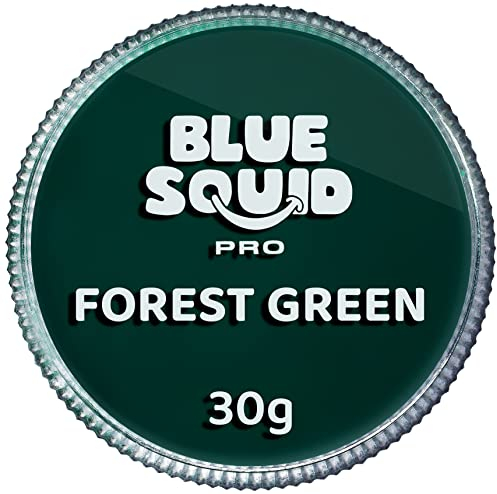 Blue Squid Pro Peinture du Visage - Vert forêt Classique (30gm), Fournitures Professionnelles de Maquillage à Base d'eau pour Adultes, Enfants et SFX