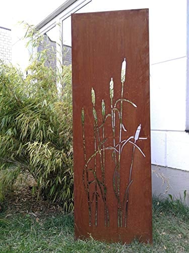 Zen Patina Garden Privacy Screen, 1 mm, 50 x 125 cm, Metal, Rust, FENCE_PANEL
