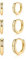 Gold Creolen Ohrringe, Klein (8mm/12mm) für Damen Herren Mädchen | Silber 925 14k Vergoldet Ohrringe Breite 2mm