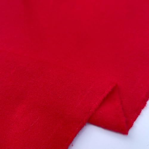 Biberstoff, 100 % gebürstete Baumwolle, 110 cm breit, Rot – Meterware