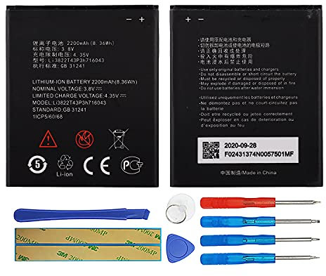 Duotipa Batteria di ricambio Li3822T43P3h716043 compatibile con ZTE Blade A320 A30 batteria mobile con attrezzi