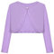 BONNY BILLY Cardigan Bambina Elegante Corto Cotone Bolero Coprispalle Ragazza Manica Lunga 4-5 Anni Viola