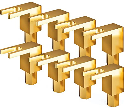 SHTCSZBA Right Angle Spade Plugs for Vintage Mcintosh Hi End Speakers, Spade to Banana Plug Adapter Speaker Connectors, 90 Degree Pin Plug Type, 24K Gold Plated Speaker Binding Posts (8 PCS)