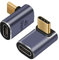 2 Pack USB C 40Gbps Male to Female Adapter - Right Angle 90 Degree 4.0 Type C Data Transfer Connector - Compatible with Samsung, MacBook and More USB-C Devices