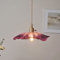 NNOVAT Suspension Vintage LED Verre Violet Fleur Lustre Bar Chambre Cuivre Lampe Suspendue Maison Intérieur Porche Éclairage Luminaires E27 Ampoule Cuisine Salon 1.5m Fil Lampes Réglables Anniversary