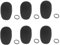 Pdflie Boom Mic Headset Windscreen Foam Microphone Cover Long Small Medium Large Windsocks Headphone Windshield Shield (6Pack)