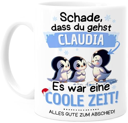 Tassenliebling® Abschiedsgeschenk Kollegin Tasse - Abschied Kollege Kollegin Tasse - Schade, dass du gehst - Beidseitiger Druck - Bürotasse zum Jobwechsel - Arbeitskollegin