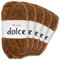Frida's Wollhaus YarnArt 5 x 100 g Dolce Chenille Wolle Garn Stricken Häkeln Amigurumi 52 Farben (791 | Mittelbraun)