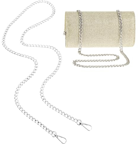 Molain Taschenkette, 120cm DIY Trageriemen, Metall Kette Trageriemen Kette Handtaschenketten Crossbody Replacement Chain für Tasche Handtaschenkettenriemen Tasche Damen Handtasche(Silber)