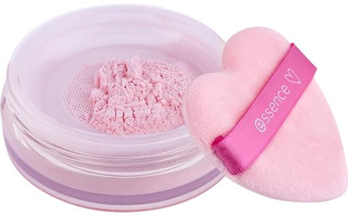 essence Harley Quinn pink loose setting powder, Nr. 01, Pink, mattierend, fixierend, farbkorrigierend, transluzent, matt, vegan, ölfrei, ohne Parabene, Nanopartikel frei, 1er Pack (6g)