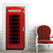 Türaufkleber TürPoster Selbstklebend Wandbild Rote Telefonzelle Türtapete Wandbild Türfolie TürPoster Fototapete 77x200cm