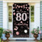 Deko 80. Geburtstag Banner - Mann Frau, Alles Gute zum Geburtstag Banner, Lange Größe Roségold 80 Geburtstag Party Deko Für Frauen und Mann 185 × 90 cm