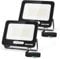 Aigostar LED Strahler Außen Innen 50W 4500LM Kaltweiss 6500K Scheinwerfer IP65 Wasserdicht LED Außenstrahler für Hell Garten Garage Sportplatz Hof Fluter. 2 pcs