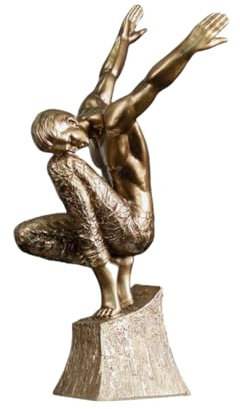 YOYUMI Skulptur Fitness-Mann-Skulptur Dekoration Wohnzimmer Eingang Weinschrank Wohnaccessoires – Tänzerin A