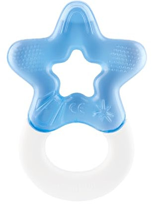 dentistar 1 Confezione di massaggiagengive rinfrescanti per bambini dai 3 mesi in su - Ausilio rinfrescante per la dentizione e giocattolo per la dentizione per neonati - Senza BPA - Blu