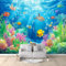 Fototapete Schlafzimmer Unterwasser-Cartoon-Fisch 250x175 cm 3D Druck Vliestapete, Wandtapete Wandbilder, für Wohnzimmer, Kinderzimmer, TV Hintergrund Vlies Tapete