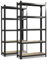 etm Schwerlastregal 2-er Pack 200 x 100 x 50 cm schwarz | Steckregal, Lagerregal, Standregal, Stecksystem ohne Werkzeug montierbar (Lakota, schwarz)