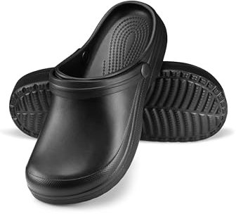 ESTRO Zapatillas Cross Mujer Clogs - Zuecos Mujer Verano Clogs Zapatillas Zuecos de Trabajo Zapatos Sanitarios F07 (39 EU, Negro)