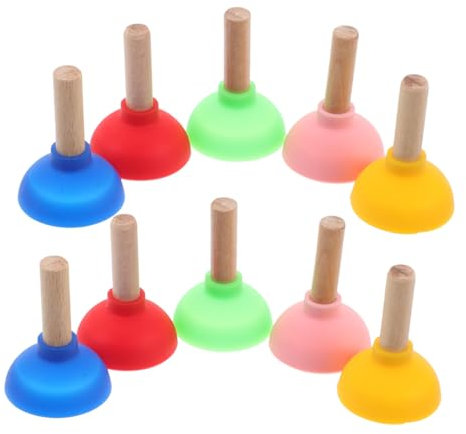 ifundom 10Stücke Teiliges Mini Requisiten Bunte Pömpel für Tricks und Pranks Einzigartige Badezimmer Spielzeuge für Kreative Zaubershows und Lustige Spiele