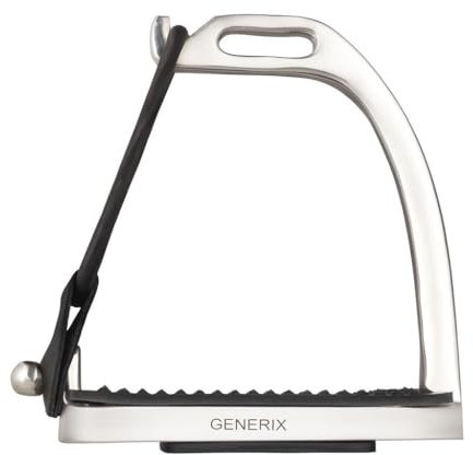 Horse Riding Safety Stirrups for English Saddle – Anti-Slip Lightweight Metal Stirrups for Adults – Durable Steel, Comfortable Support – Includes 2 Bonus Accent Bands (Silver, 4.75”)