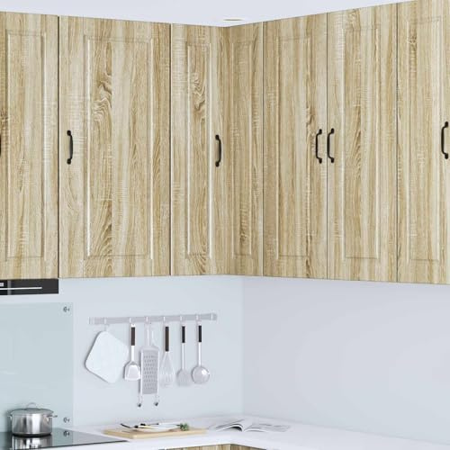 Mandloder Küchenschrank Sonoma-Eiche 57x57x100 cm, Holzwerkstoff, langlebiger Eckschrank mit 3 Regalen, ideal für Küche, Esszimmer, Speisekammer, vielseitige Aufbewahrungslösung