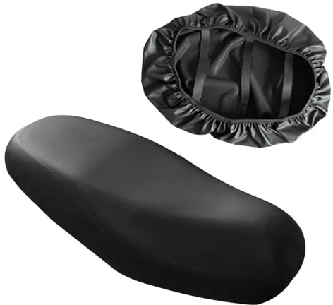 Touosy Roller Sitzbank Regenschutz, Motorrad Sitzbezug Frostbestäbndig, Universal Roller Sitzbankabdeckung mit Gummiband Moto Kissenbezug, Staubkissenbezug Schutz Sitzkissen (Schwarz)