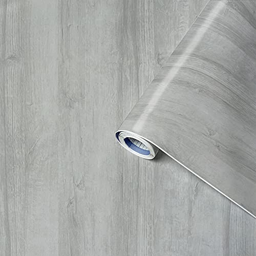 Venilia Klebefolie Perfect Fix® | Holzoptik Weide Grau Holzfolie | 45cm x 2m, Stärke 150μ | selbstklebende Möbel-Folie, Dekofolie, keine Blasen, Küchenfolie | PVC ohne Phthalate | Made in EU