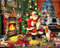 Diy Peinture à l'huile père Noël Peinture par numéro Kit Adultes Enfants Débutan Salon Chambre Décorations Muraux 40 * 50cm (sans Cadre)
