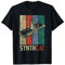Retro Synthesizer Cat Synth Waves T-Shirt