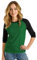 Decrum Raglan-Shirts für Damen – weiches Sport-Trikot für Damen, 3/4-Ärmel, Baseball-T-Shirt, Grün & Schwarz Damen Raglan, Groß