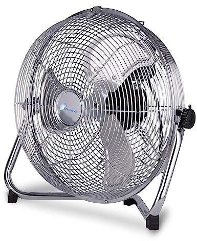 Lifetime Air Ventilator 30CM - Boden - 3 Geschwindigkeiten - Kippbar - Leise - Chrom
