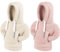 LISEFO 2 Stück Auto Schaltknauf Abdeckung Weiß&Rosa Schaltknauf Hoodie-Abdeckung Universal Schaltknauf Hoodie Shifter Dekoratives Autozubehör Kreativer Auto Schaltknauf Hoodie