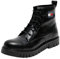 Tommy Jeans Donna Stivali Mezza Gamba Lace Up Verniciati, Nero (Black), 37