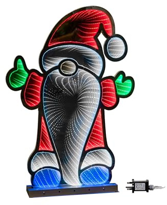 60cm Infinity Christmas Santa on Metal Base with Multi-Coloured LEDs